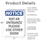 Signmission Not An Entrance Use Front Door OSHA Notice Sign, Plastic, 7in W x 10in L, 2PK OS-2PACK-NS-P-710-V-15153 - alternate 2